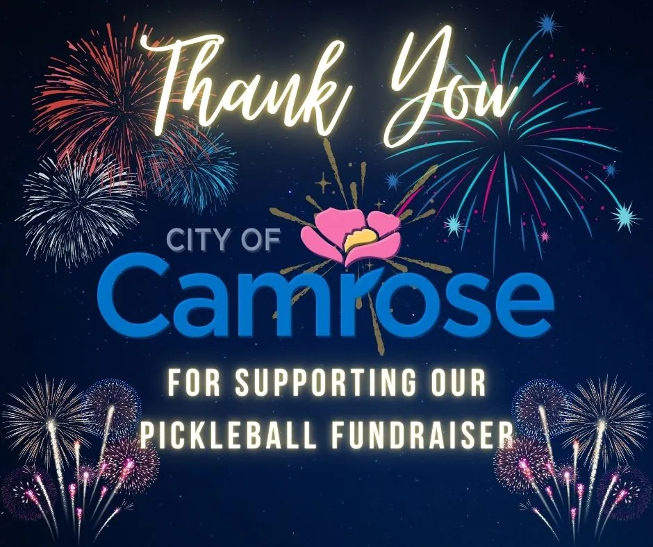 thank you for supporting our pickleball fundraiser Thank You City Of Camrose For Supporting Our Pickleball Fundraiser Tournement